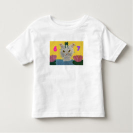 6 7 Mad Cat with frog on its head トドラーTシャツ
