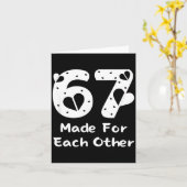 6 7 Made For Each Other, Red 67 Christmas Couple V カード (黄色い花)