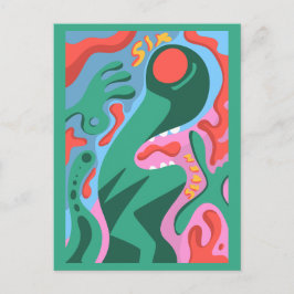 6 7 Martian alien シーズンポストカード