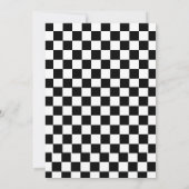 6 7 Meme Birthday Black Checkerboard Invitation 招待状 (裏面)