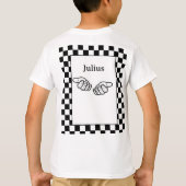 6 7 Meme Black White checkerboard Birthday Tシャツ (裏面)
