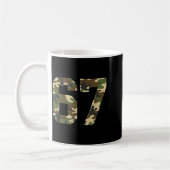 6-7 Meme Camo Cool Six-seven Funny 67 Gen Z Alpha コーヒーマグカップ (左)