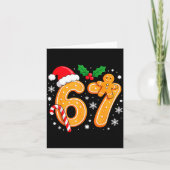 6 7 Meme Christmas 67 Six Seven Cookies Gingerbrea カード (正面)