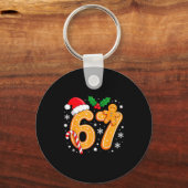 6 7 Meme Christmas 67 Six Seven Cookies Gingerbrea キーホルダー (正面)