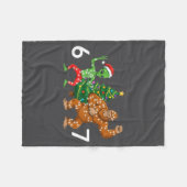 6 7 Meme Christmas Alien Sasquatch Six Seven Fun フリースブランケット (正面(横))