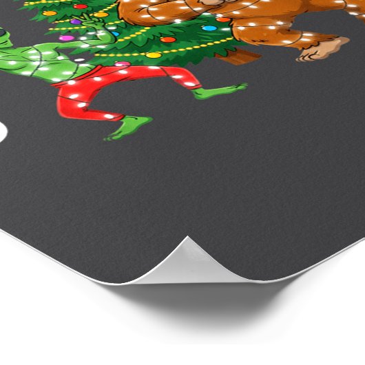 6 7 Meme Christmas Alien Sasquatch Six Seven Fun  ポスター (角)