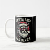 6-7 Meme Christmas Santa Six Seven Brain Rot Funny コーヒーマグカップ (左)
