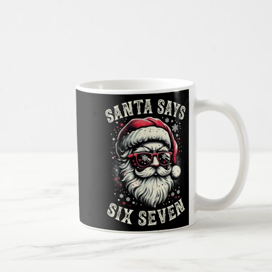 6-7 Meme Christmas Santa Six Seven Brain Rot Funny コーヒーマグカップ (右)