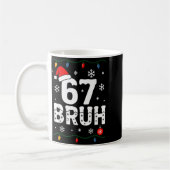 6 7 Meme Christmas Shirt 67 Bruh Six Seven Boy Gir コーヒーマグカップ (左)
