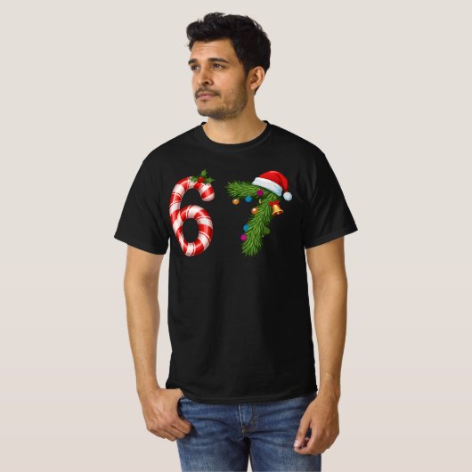 6 7 Meme Christmas Six Seven  Funny Meme Tシャツ (正面フル)