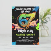 6 7 Meme Graffiti Six Seven Birthday 招待状 (スタンド正面)