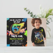 6 7 Meme Graffiti Six Seven Birthday Photo 招待状 (スタンド正面)