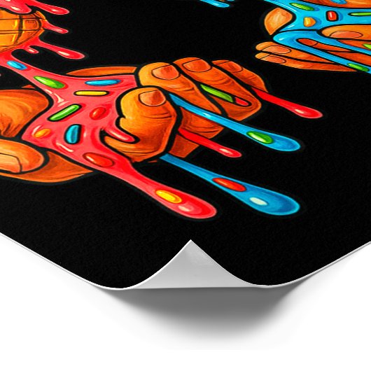 6 7 Meme Ice Cream Drip Funny Gen Alpha Slang  ポスター (角)