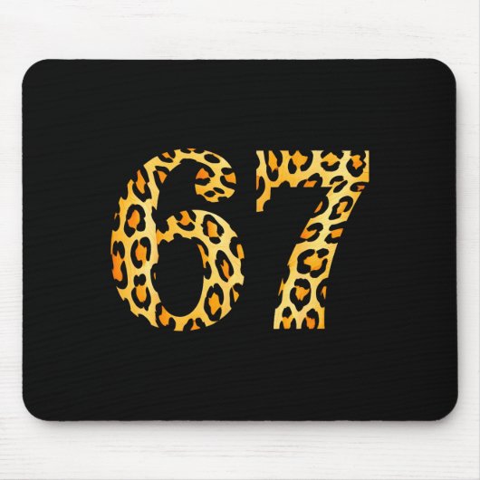 6-7 Meme Leopard Cheetah Cool Six-seven  マウスパッド (正面)