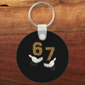 6-7 Meme Leopard Cheetah Cool Six-seven Funny  キーホルダー (正面)