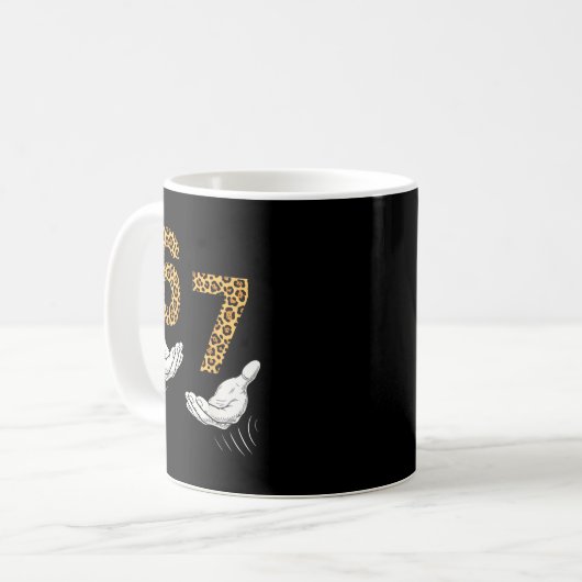 6-7 Meme Leopard Cheetah Cool Six-seven Funny  コーヒーマグカップ (正面左)