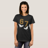 6-7 Meme Leopard Cheetah Cool Six-seven Funny  Tシャツ (正面フル)