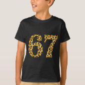 6-7 Meme Leopard Cheetah Cool Six-seven  Tシャツ (正面)