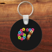 6 7 Meme Matching Love Donuts 67 Pajamas Kids Six  キーホルダー (正面)