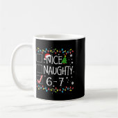 6-7 Meme Nice Naughty 67 Christmas  コーヒーマグカップ (左)