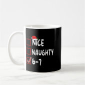 6-7 Meme Nice Naughty 67 Christmas Brain Rot Funny コーヒーマグカップ (左)