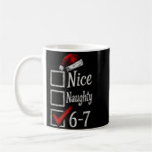 6-7 Meme Nice Naughty 67 Christmas Brain Rot Funny コーヒーマグカップ (左)