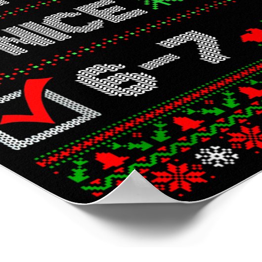 6-7 Meme Nice Naughty 67 Christmas Brain Rot Funny ポスター (角)