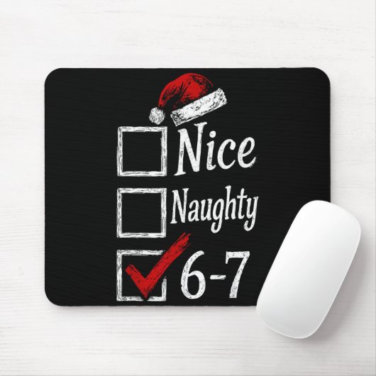 6-7 Meme Nice Naughty 67 Christmas Brain Rot Funny マウスパッド (マウス)