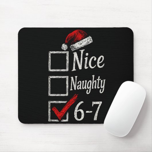 6-7 Meme Nice Naughty 67 Christmas Brain Rot Funny マウスパッド (マウス)