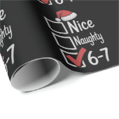 6-7 Meme Nice Naughty 67 Christmas Brain Rot Funny ラッピングペーパー (ロールコーナー)
