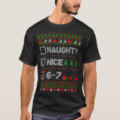 6-7 Meme Nice Naughty 67 Christmas Brain Rot Funny Tシャツ (正面)