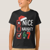 6-7 Meme Nice Naughty 67 Christmas Brain Rot Funny Tシャツ (正面)