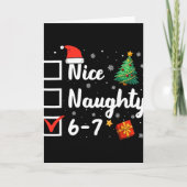 6-7 Meme Nice Naughty 67 Christmas Funny  カード (正面)