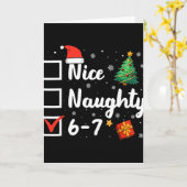 6-7 Meme Nice Naughty 67 Christmas Funny  カード (黄色い花)