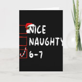 6-7 Meme Nice Naughty 67 Christmas Funny Graphic カード (正面)