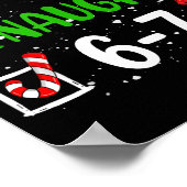 6-7 Meme Nice Naughty 67 Christmas Funny Xmas Kids ポスター (角)