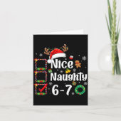6-7 Meme Nice Naughty 67 Christmas Funny Xmas Men  カード (正面)