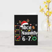 6-7 Meme Nice Naughty 67 Christmas Funny Xmas Men  カード (黄色い花)