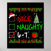 6-7 Meme Nice Naughty 67 Christmas Santa Says  ポスター (正面)