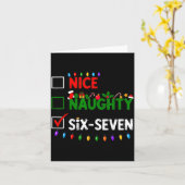 6-7 Meme Nice Naughty Six Seven 67 Christmas  カード (黄色い花)