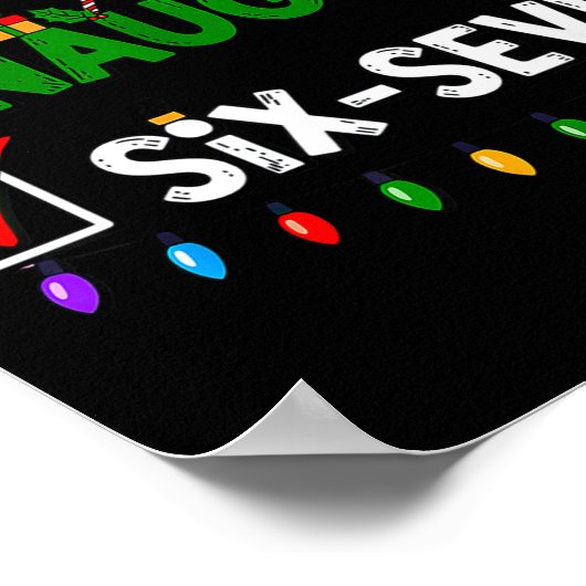 6-7 Meme Nice Naughty Six Seven 67 Christmas  ポスター (角)