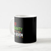 6-7 Meme Nice Naughty Six Seven 67 Funny Christmas コーヒーマグカップ (正面左)