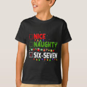 6-7 Meme Nice Naughty Six Seven 67 Funny Christmas Tシャツ (正面)