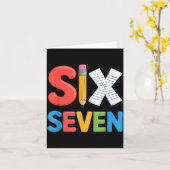 6 7 Meme School Teacher Boys Girls Viral Trend Out カード (黄色い花)