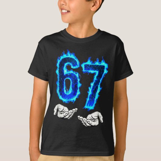 6 7 Meme Six Seven 67 Hands Meme Funny Men Girls B Tシャツ (正面)