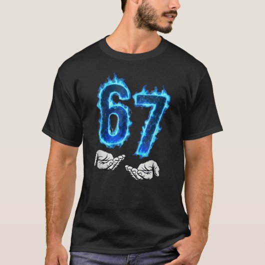 6 7 Meme Six Seven 67 Hands Meme Funny Tシャツ (正面)
