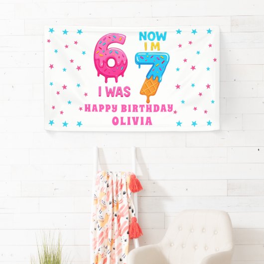 6 7 Meme Six Seven Birthday Banner 横断幕 (インサイチュ)