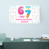 6 7 Meme Six Seven Birthday Banner 横断幕 (トレードショー)
