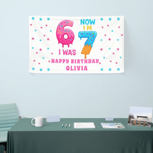 6 7 Meme Six Seven Birthday Banner 横断幕 (トレードショー)