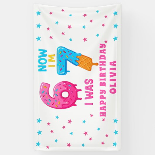 6 7 Meme Six Seven Birthday Banner 横断幕 (縦)